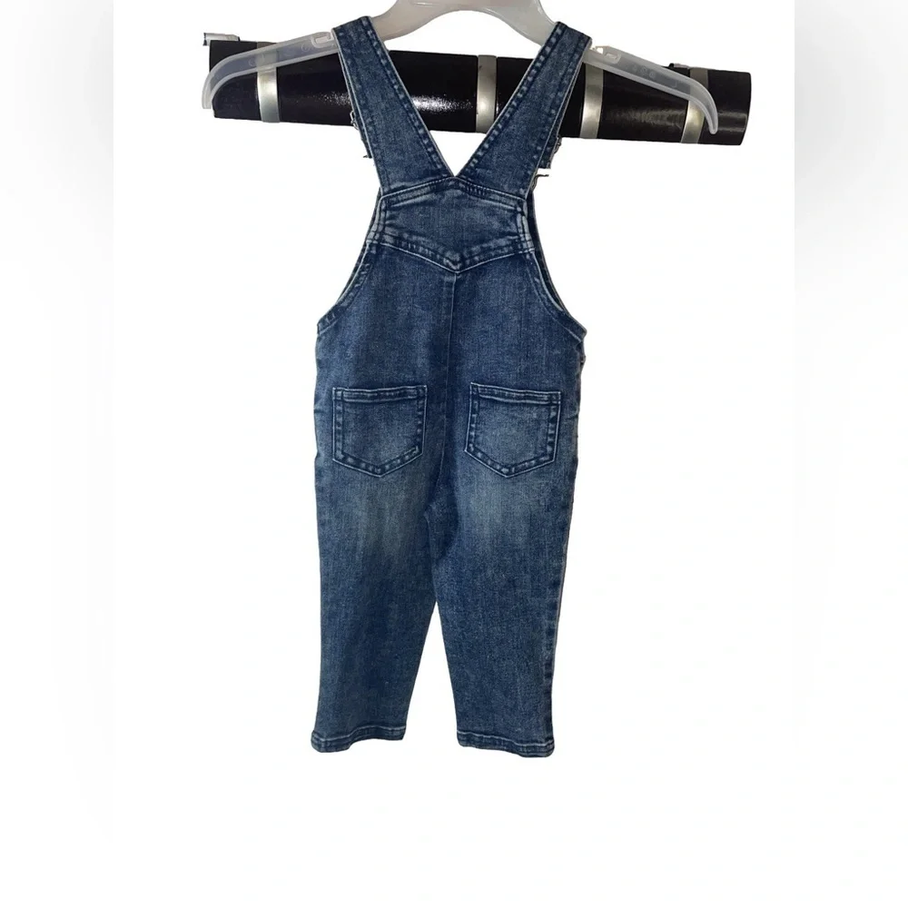 NWOT Adorable Farmer Girls Wonder Nation Toddler Girls Jean Sparkle Overalls 2T